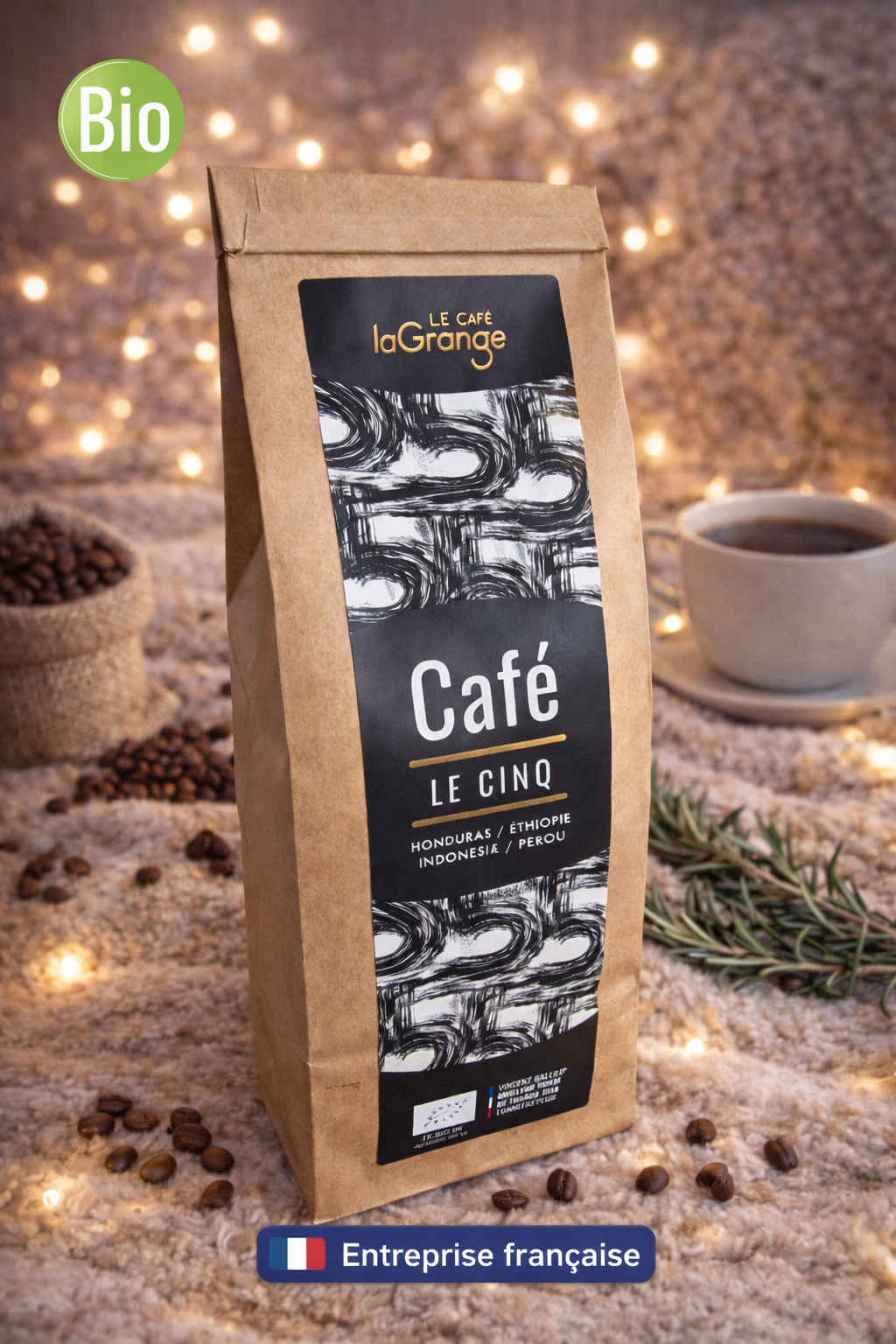 Café en grain LE CINQ - café signature BIO